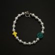 画像1: INCOGNITO / pearl beads bracelet w/ cross (1)