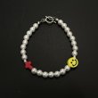 画像1: INCOGNITO / pearl beads bracelet w/ cross (1)