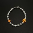 画像1: INCOGNITO / pearl beads bracelet w/ cross (1)