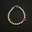 画像1: INCOGNITO / pearl beads bracelet w/ cross (1)