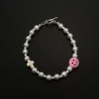 画像1: INCOGNITO / pearl beads bracelet w/ cross (1)