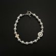 画像1: INCOGNITO / pearl beads bracelet w/ cross (1)