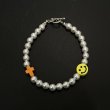 画像1: INCOGNITO / pearl beads bracelet w/ cross (1)