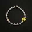 画像1: INCOGNITO / pearl beads bracelet w/ cross (1)