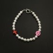 画像1: INCOGNITO / pearl beads bracelet w/ cross (1)