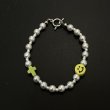 画像1: INCOGNITO / pearl beads bracelet w/ cross (1)