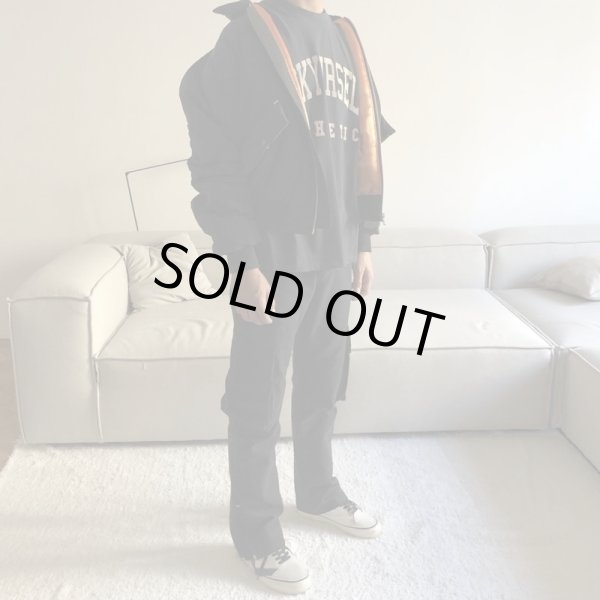 画像5: ASKYURSELF / adjustable flare cargo pants (5)