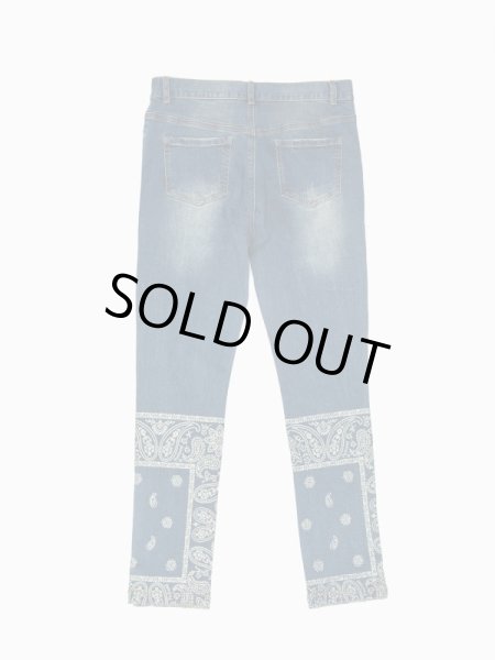画像2: PROFOUND / bandana paisley denim jeans (2)