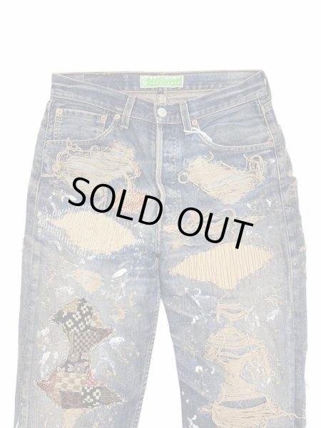 画像3: INNOCENCE / reworked damage denim pants blue (3)