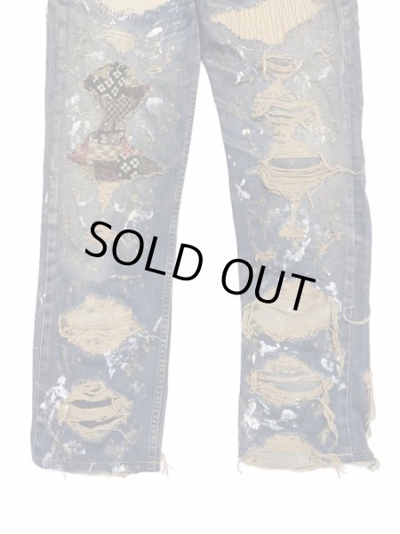 画像4: INNOCENCE / reworked damage denim pants blue (4)
