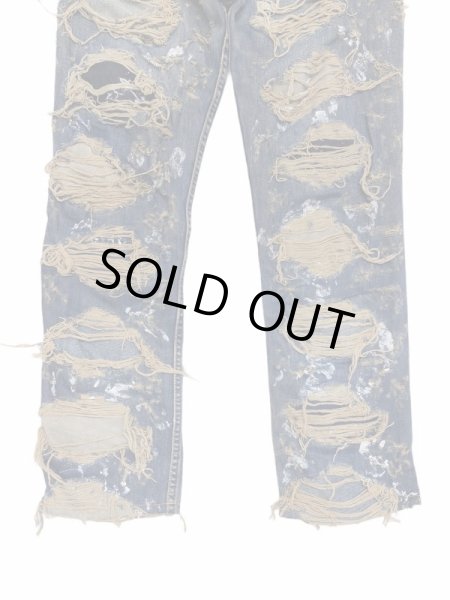 画像6: INNOCENCE / reworked damage denim pants blue (6)