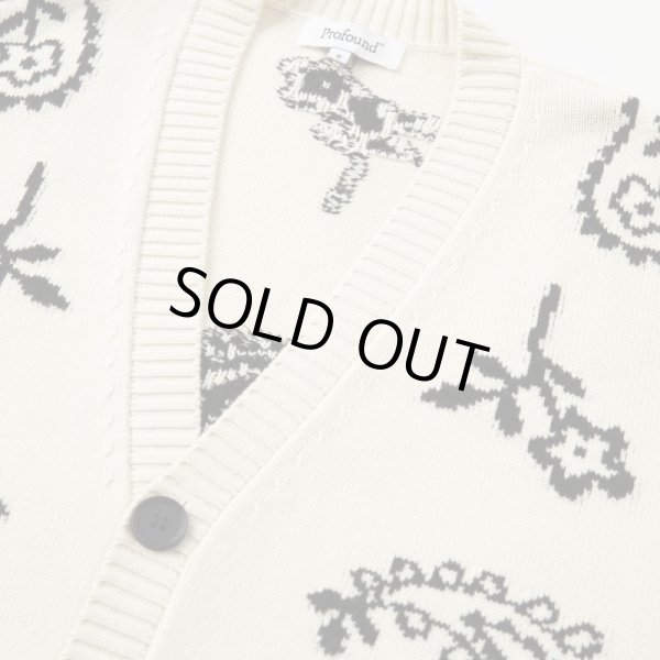 画像3: PROFOUND / knit paisley cardigan sweater in vintage (3)