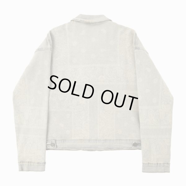 画像2: PROFOUND / cream denim bandana paisley trucker jean jacket (2)