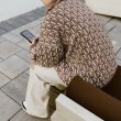 画像2: VANDYTHEPINK / "VIOR" logo knit coffee brown (2)