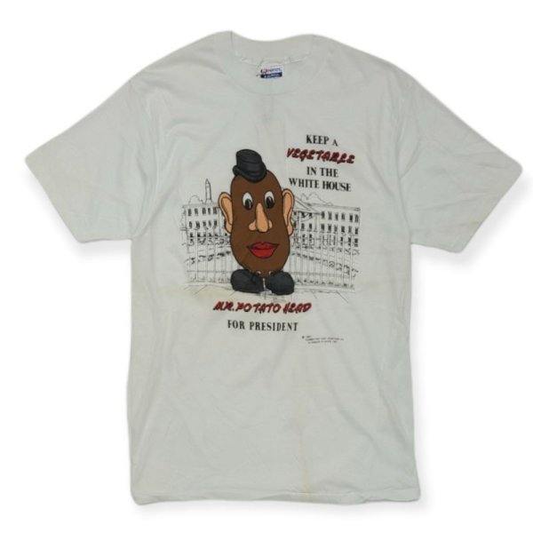 画像1: 【DEAD STOCK】87’s POTATO HEAD / s/s tee  / white (1)