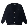 画像1:  LAID BACK / summer knit cardigan black (1)