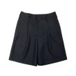 画像1:  LAID BACK / luxury wide shorts black (1)