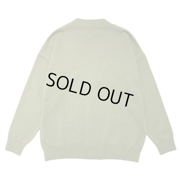 画像2:  LAID BACK / summer knit cardigan grass (2)