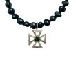 画像2: SPARKING / potato pearl necklace green iron cross top silver925 (2)