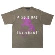 画像1: A GOOD BAD INFLUENCE / horses logo washed tee (1)