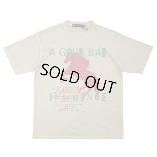 画像1: A GOOD BAD INFLUENCE / horses logo washed tee (1)