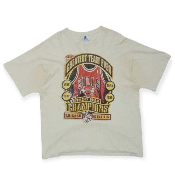 画像1: 【USED】90'S CHICAGO BULLS / s/s tee  / white (1)