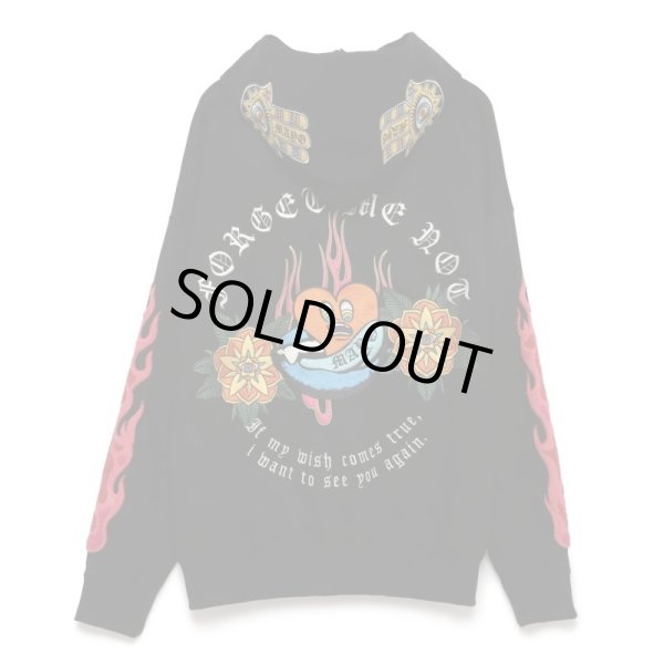 画像1: MAYO / embroidery rip heart hoodie (1)