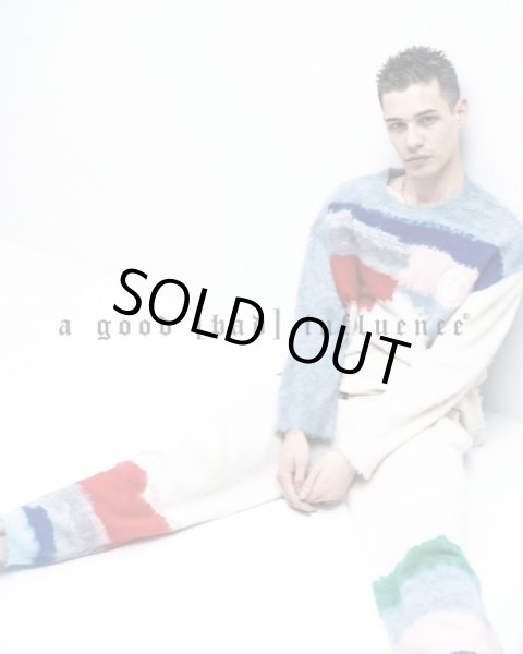 画像4: A GOOD BAD INFLUENCE / multi color mohair knit sweater (4)