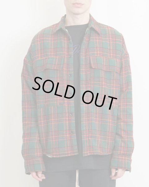 画像3: TAIN DOUBLE PUSH / all in my head check boa shirts (3)