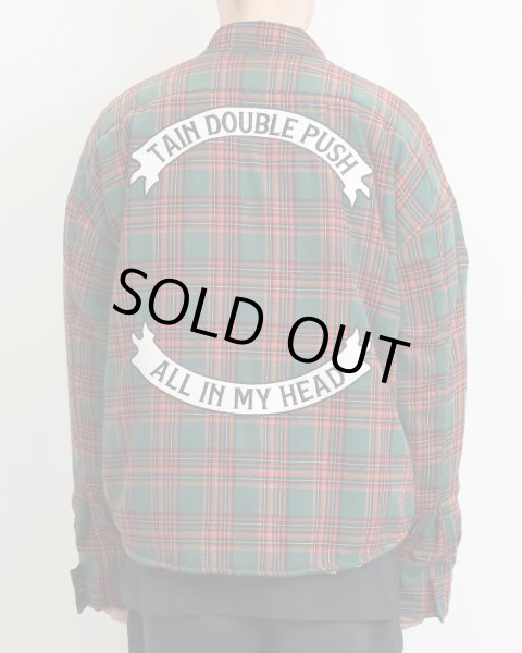 画像4: TAIN DOUBLE PUSH / all in my head check boa shirts (4)