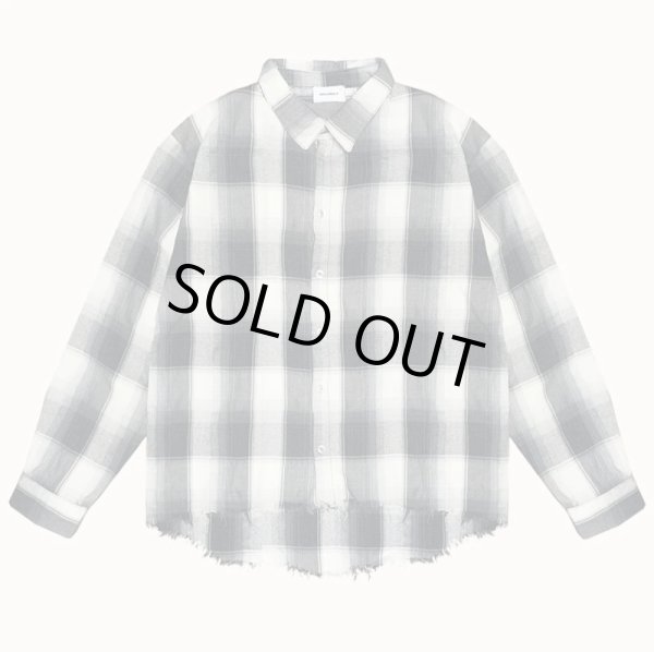 画像1: ASKYURSELF / vintage raw wrinkled flannel (1)