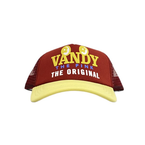 画像1: VANDYTHEPINK / original burger shop trucker hat burgundy/gold (1)