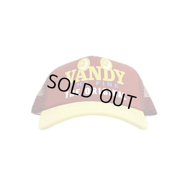 画像1: VANDYTHEPINK / original burger shop trucker hat burgundy/gold (1)