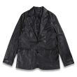 画像1: LAST NEST / leather embroidered blazer (1)