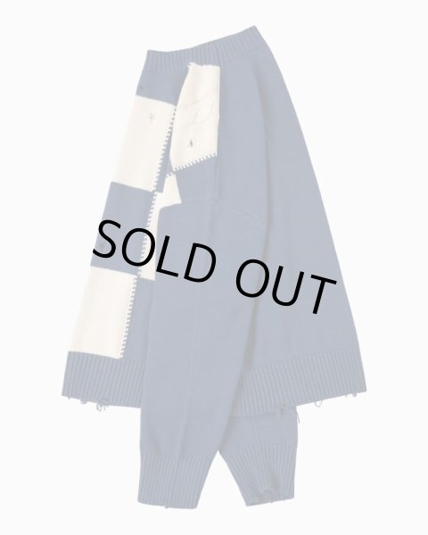 画像3: PROFOUND / distressed checkered knitted sweater (3)