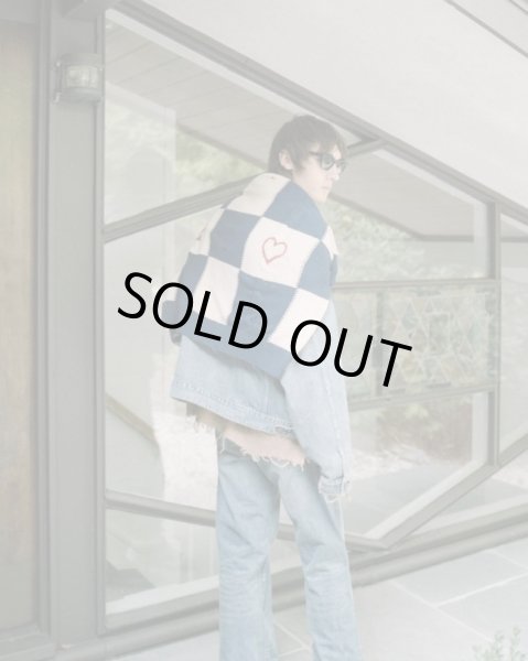 画像7: PROFOUND / distressed checkered knitted sweater (7)