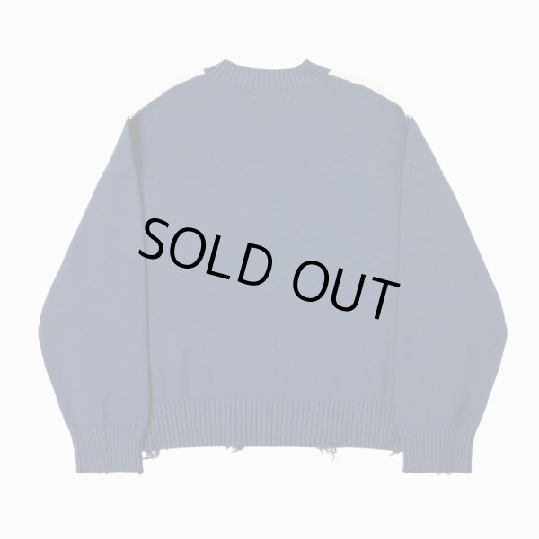 画像2: PROFOUND / distressed checkered knitted sweater (2)