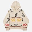 画像1: PROFOUND / knitted paisley pullover hoodie (1)