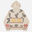 画像2: PROFOUND / knitted paisley pullover hoodie (2)