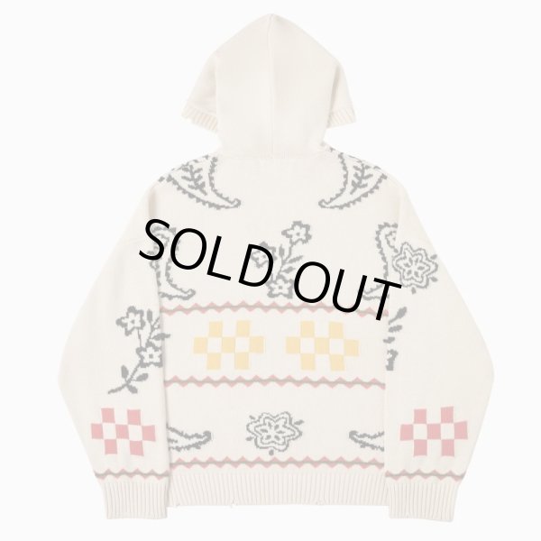 画像2: PROFOUND / knitted paisley pullover hoodie (2)