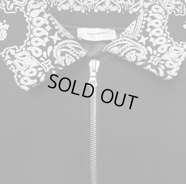 画像2: ASKYURSELF / paisley collar varsity jacket (2)