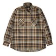 画像1: LAID BACK / premium tweed shirts brown (1)