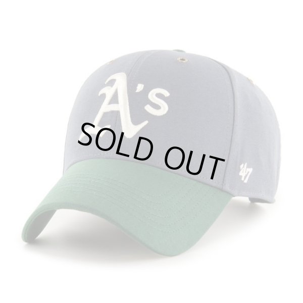 画像1: ’47 / ATHIETICS CAMPUS '47 MVP VINTAGE   navy × dark green (1)