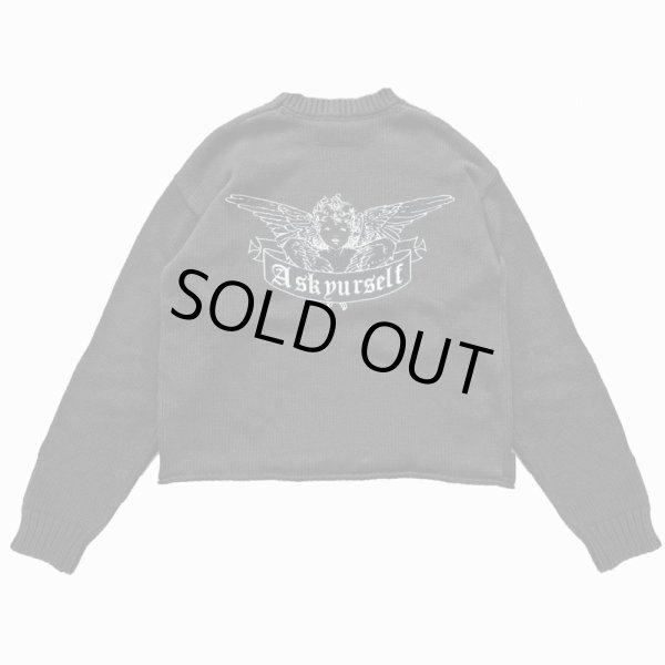 画像2: ASKYURSELF / angel raw cropped chunky knit (2)