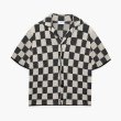 画像1: ASKYURSELF / checkered crochet shirt (1)