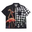 画像1: MOMENTARY BLINK / checker flamingo shirts (1)