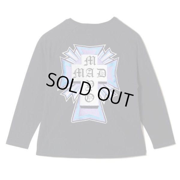画像2: MAYO / cross embroidery Raglan sleeve tee  (2)