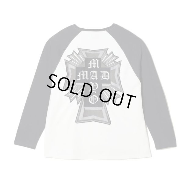 画像2: MAYO / cross embroidery Raglan sleeve tee  (2)