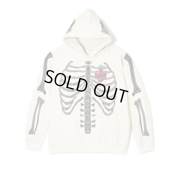 画像1: MAYO / bones embroidery hoodie  (1)