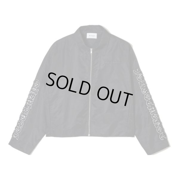 画像1: MAYO / jesus skull embroidery nylon harrington jacket  (1)